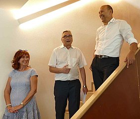 Wirtschaftsclub Gollwitzer Ansprache Günther Kamm, Andrea und Harald Gollwitzer